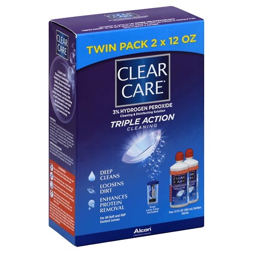 Image for Clear Care Cleaning & Disinfecting Solution, Triple Action Cleaning, Twin Pack,2ea from Brashear's Pharmacy