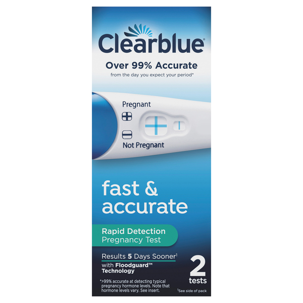 Image for Clearblue Pregnancy Test, Rapid Detection,2ea from Brashear's Pharmacy